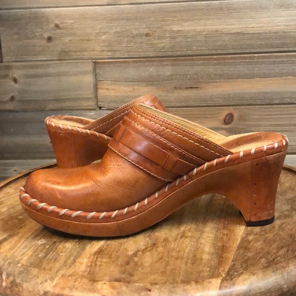 Frye Charlotte Ring Heeled Mule Brown Size 8